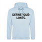 Sleek Define Your Limits Slogan Graphic Unisex Hoodie