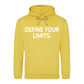 Sleek Define Your Limits Slogan Graphic Unisex Hoodie