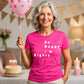 So Happy I'm Eighty Funny 80th Birthday Ladies Fit-TShirt