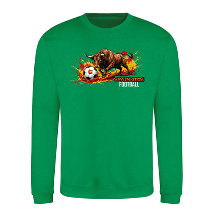 Spain 2026 Raging Bull Football Unisex Sweatshirt