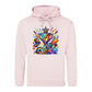 Sporty Design Colorful Trophy Printed Unisex Hoodie