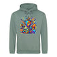Sporty Design Colorful Trophy Printed Unisex Hoodie