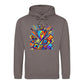 Sporty Design Colorful Trophy Printed Unisex Hoodie