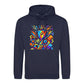 Sporty Design Colorful Trophy Printed Unisex Hoodie