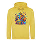 Sporty Design Colorful Trophy Printed Unisex Hoodie