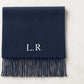 Personalised Embroidered Name Initial Scarf – Custom Woven Oversized Scarf, Perfect Christmas Gift