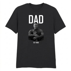 Custom Dad Est and Image Father's Day Unisex T-Shirt