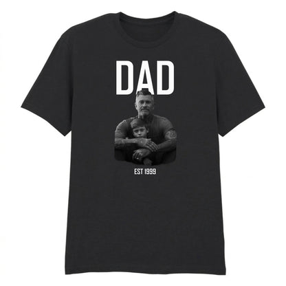 Custom Dad Est and Image Father's Day Unisex T-Shirt
