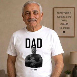 Custom Dad Est and Image Father's Day Unisex T-Shirt