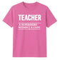 Superhero Without A Cape Thank You Teacher Unisex T-Shirt