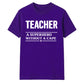 Superhero Without A Cape Thank You Teacher Unisex T-Shirt