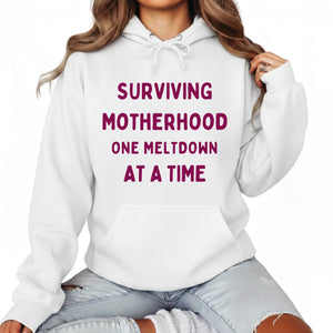 Surviving Motherhood Mother's Day Printed Unisex Hoodie
