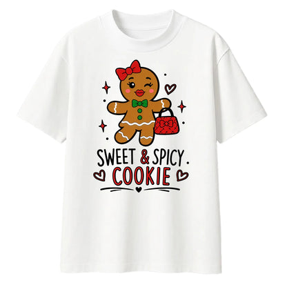 Sweet And Spicy Cookie Gingerbread Christmas Oversized T-Shirt