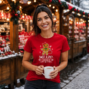 Sweet & Spicy Cookie Christmas Ladies T-Shirt