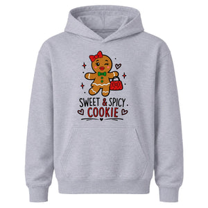 Sweet Spicy Cookie Gingerbread Girl Christmas Kids Hoodie