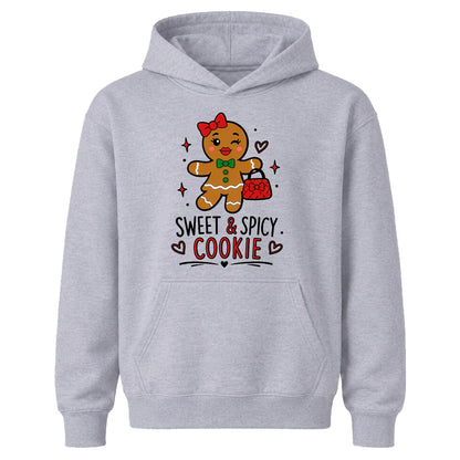 Sweet Spicy Cookie Gingerbread Girl Christmas Kids Hoodie
