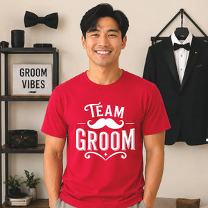 Team Groom Moustache Unisex T-Shirt