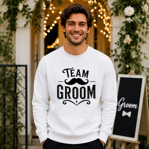 Team Groom Moustache Unisex Sweatshirt