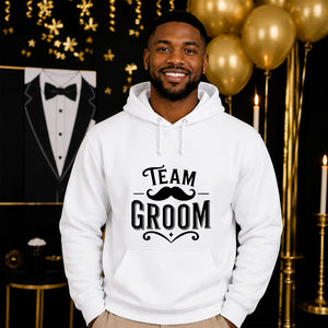 Team Groom Moustache Wedding Unisex Hoodie