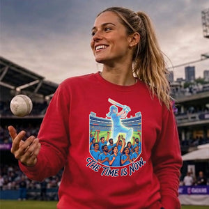 2026 Indian Cricket Team T20 World Cup Champions The Time Is Now India Women Cricket Printed Unisex Sweatshirt