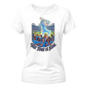 India T20 Women's World Cup The Time Is Now India Women Cricket Printed Ladies Fit T-Shirt