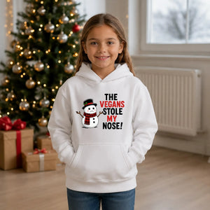 The Vegans Stole My Nose Christmas Kids Hoodie