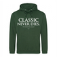 Timeless Classic Never Dies Slogan Graphic Unisex Hoodie