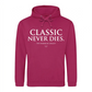 Timeless Classic Never Dies Slogan Graphic Unisex Hoodie