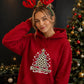 Trendy Leopard Print Tree Christmas Unisex Hoodie
