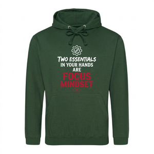 Two Essentials Focus Mindset Slogan Unisex Hoodie