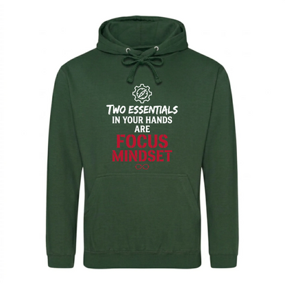 Two Essentials Focus Mindset Slogan Unisex Hoodie
