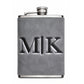Custom Initials Leather Hip Flask for Him