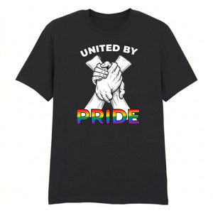 United By Pride month Linked Hands Bold Unisex T-Shirt