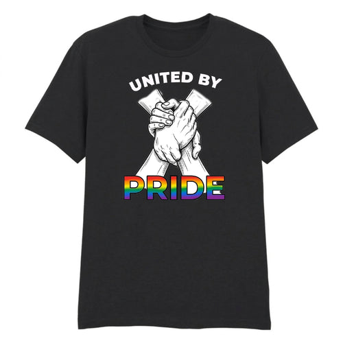 United By Pride month Linked Hands Bold Unisex T-Shirt