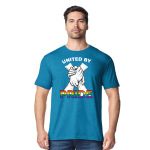 United By Pride month Linked Hands Bold Unisex T-Shirt