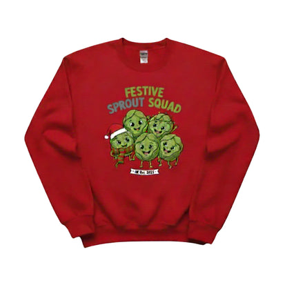 Festive Sprout Squad Christmas Sweatshirt - PW212