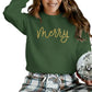 Merry Puff Printing Christmas Sweatshirt - PUFF68