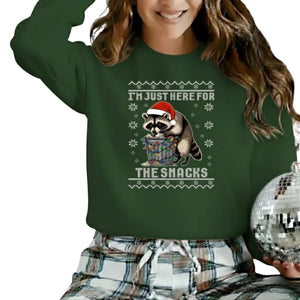 I'm just here for the Snacks Christmas Sweatshirt P9050
