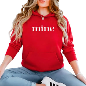 Mine & Yours Valentine’s Day Couple Printed Hoodie