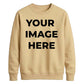 Upload custom Image placement comfy top unisex sweatshirt