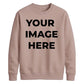 Upload custom Image placement comfy top unisex sweatshirt