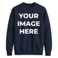 Upload custom Image placement comfy top unisex sweatshirt