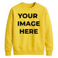 Upload custom Image placement comfy top unisex sweatshirt