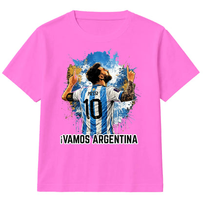 Vamos Argentina Messi Football Kids T-Shirt