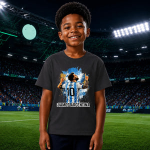 Vamos Argentina Messi Football Kids T-Shirt
