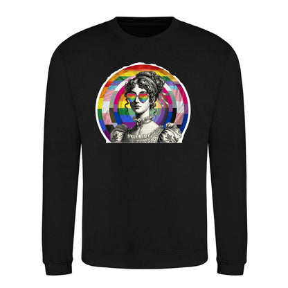 Victorian Era Lady Rainbow Pride Month Unisex Sweatshirt