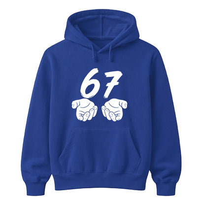 Vintage 67 Number Graphic Birthday Gift Unisex Hoodie