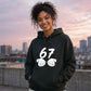 Vintage 67 Number Graphic Birthday Gift Unisex Hoodie
