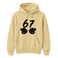 Vintage 67 Number Graphic Birthday Gift Unisex Hoodie