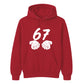 Vintage 67 Number Graphic Birthday Gift Unisex Hoodie